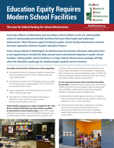 Thumbnail for "Education Equity Requires Modern School Facilities"