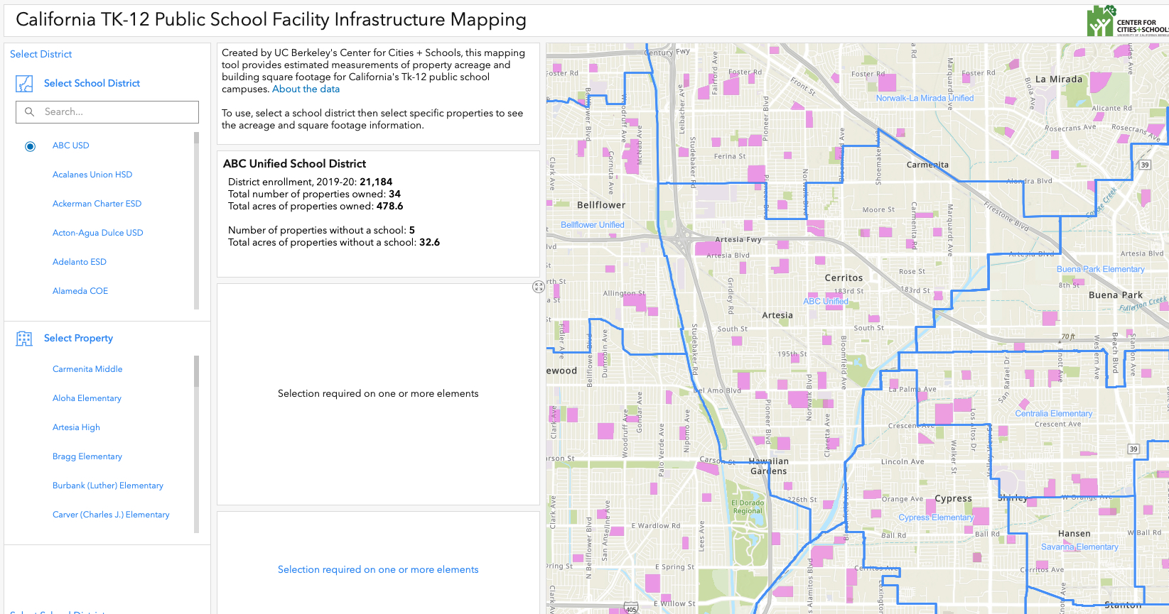 CA Infrastructure mapping tool screenshot
