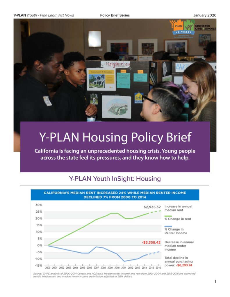 Y-PLAN Insight on Housing brief page 1