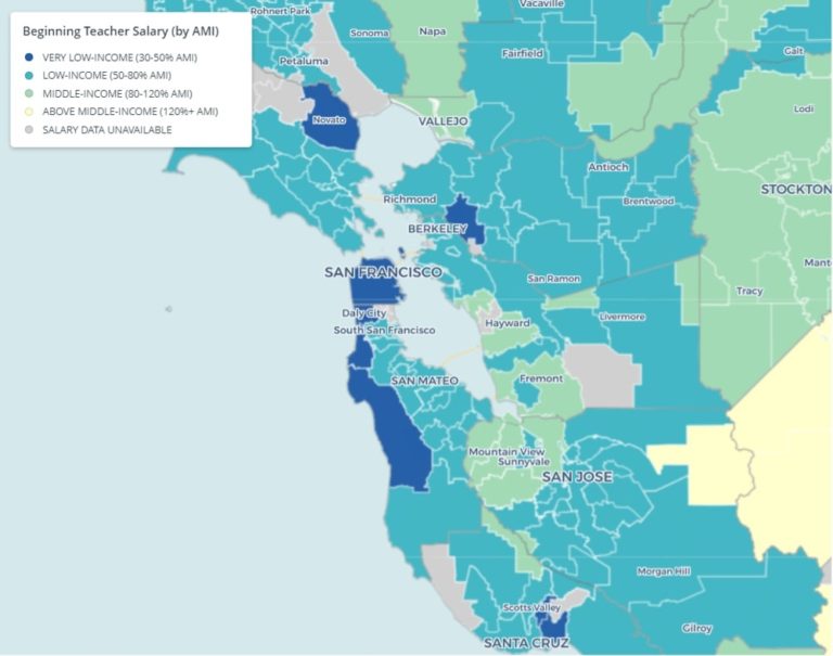 Map of housing affordability in California